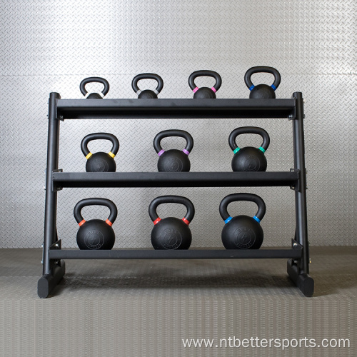 Gym Equipment Fitness Three-Layer Rubber Dumbbell Rack